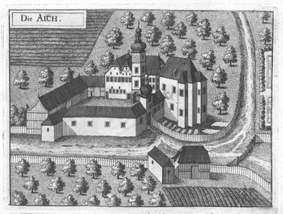 Schloss Aich around 1674 by Georg Matthäus Vischer.